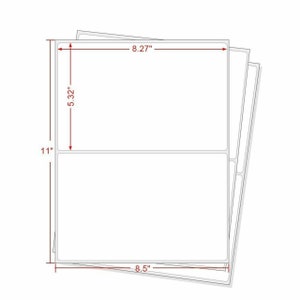Half Sheet Shipping Labels for USPS UPS PAYPAL 2 Per Page