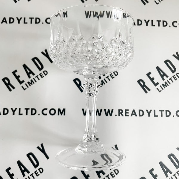 Cristal D'Arques Longchamp Champagne Sherbet Lead Crystal Texture Glasses