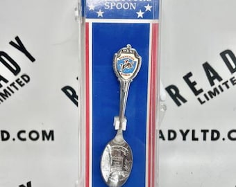 Vintage Evanston Wyoming Etched Collector's Souvenir Spoon NEW