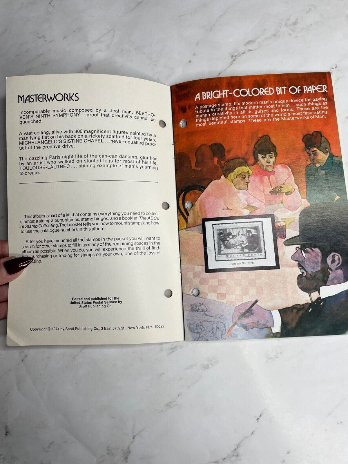 Vintage 1974 USPS Masterworks Stamp Album Etsy