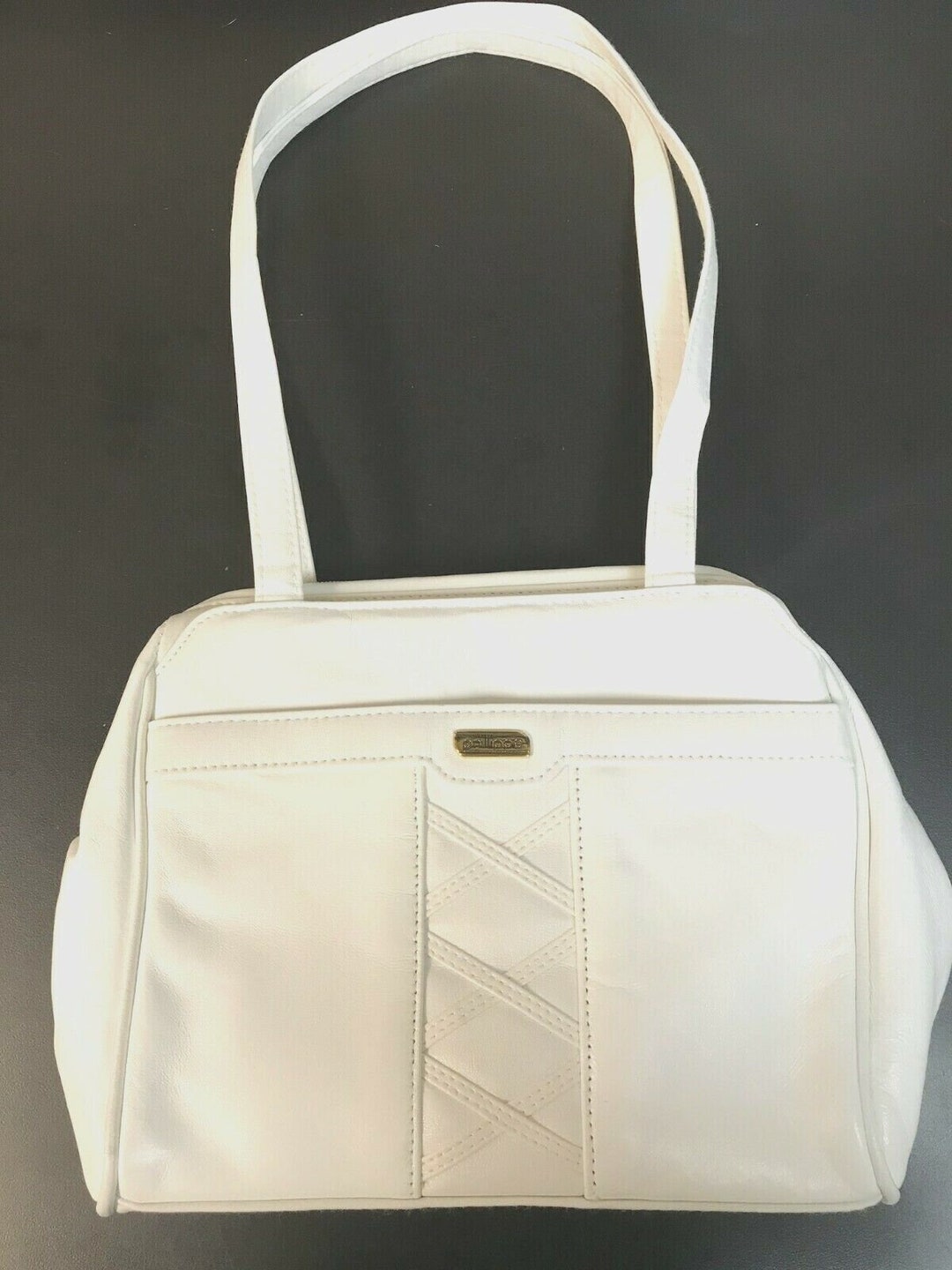 Vintage Phillippe White Leather Frame Bag Purse Etsy