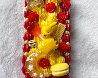 iPhone Samsung Huawei Decoden pikachu Handytache Phone Protection Cover Case Case Whipped Effect Case