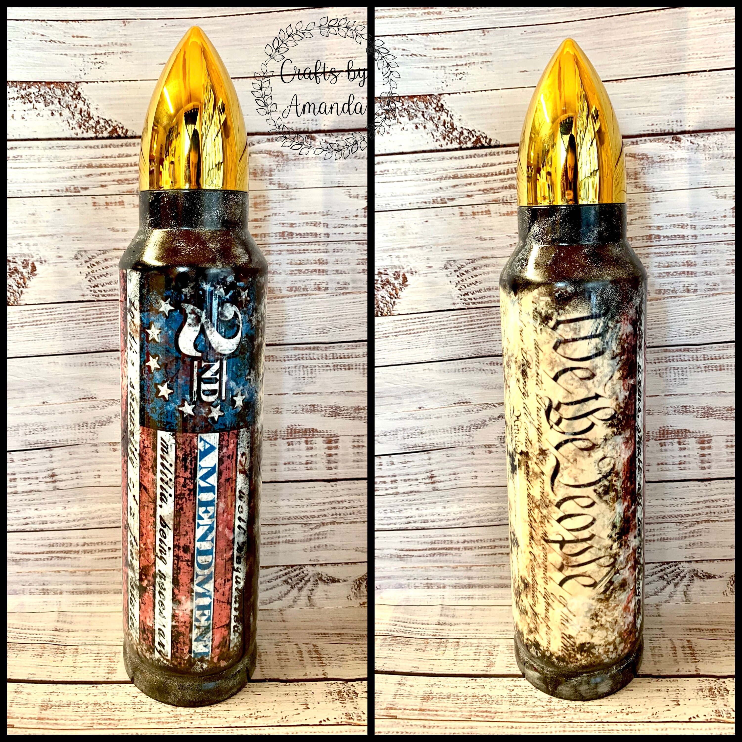 Bullet Tumbler We the People Tumbler American Flag Tumbler Second