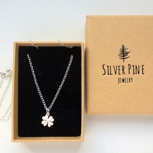 Four Leaf Clover Necklace, 925 Sterling Silver 4 Leaf Clover Necklace, Shamrock Necklace, Irish Jewelry For Women, Good Luck Necklace