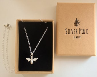 Sterling Silver Bee Necklace, Bee Pendant, Honey Bee Necklace, Bumble Bee Necklace, Manchester Bee, Bee Jewelry For Women, Bee Gifts For Her