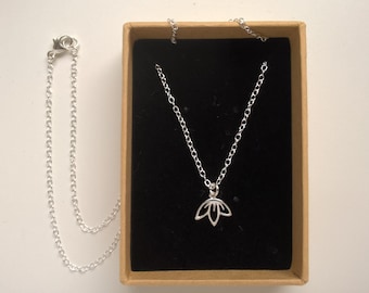 Cherry Blossom Necklace, Sterling Silver Necklace, Cherry Blossom Pendant, Sakura Necklace, Japanese Flower Necklace, Dainty Necklace