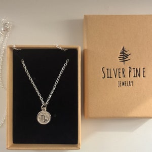 Sterling Silver Capricorn Necklace, Capricorn Pendant, Zodiac Necklace, Star Sign Necklace, Astrology Necklace, Horoscope Necklace