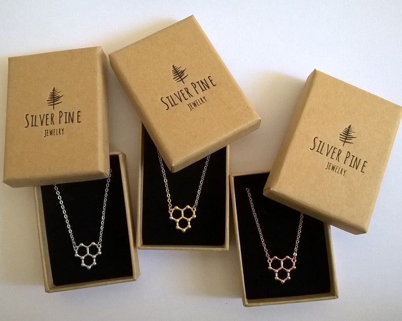 Silver Pine Jewelry: Water Molecule Necklace