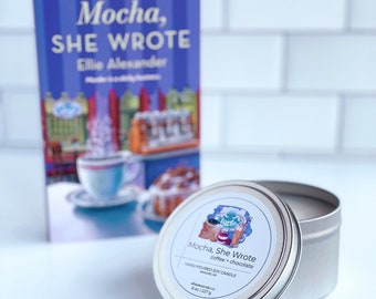 Mocha, She Wrote Coffee and Chocolate Scented Soy Wax Candle