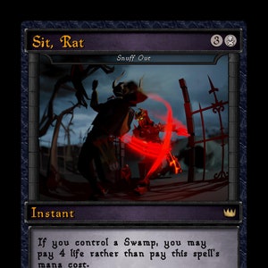 OSRS Sit, Rat (Snuff Out) Original Art Playtest Karte von Brvcifer