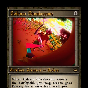 OSRS Solemn Simulacrum Original Art Playtest Karte von Brvcifer