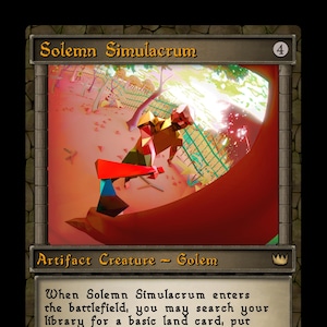 OSRS Solemn Simulacrum - Original Art OSRS MtG Proxy Card by Brvcifer