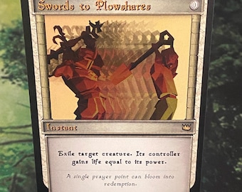 OSRS Swords to Plowshares - Original Art OSRS Magic Cards by Brvcifer