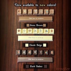 OSRS Tastenkappen - Premium RuneScape F-Schlüssel Tastenkombinationen Set, hochwertige Dye Sub PBT, mechanische Tastatur Gaming-Tastenkappen Bild 3