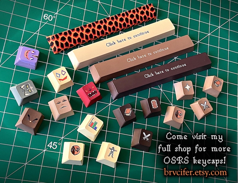 OSRS Tastenkappen - Premium RuneScape F-Schlüssel Tastenkombinationen Set, hochwertige Dye Sub PBT, mechanische Tastatur Gaming-Tastenkappen Bild 7