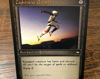 OSRS Lightning Greaves Original Art OSRS MtG Proxy Card by Brvcifer