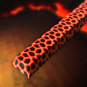 OSRS Infernal Cape Space Bar 6.25u, Custom RuneScape Inferno Keycap; High-Quality Dye Sub PBT, Mechanical Keyboard Gaming Spacebar