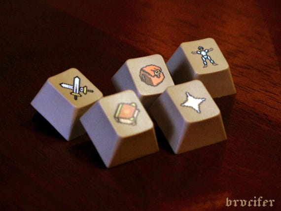OSRS Keycaps - Premium RuneScape F Key Keybinds Set, High-Quality Dye Sub PBT, Mechanical Keyboard Gaming Keycaps