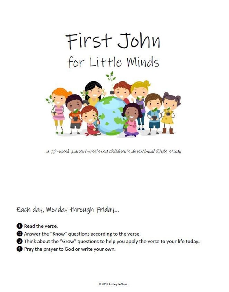 ESV First John Bible Study Children Kids 60 Lesson