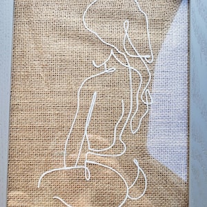 Woman Outline Art Bath Towel Line Art