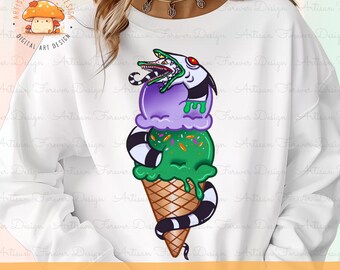 Vintage Horror Art: Beetlejuice Sandworm PNG - Add a Spooky Twist to Your Creations