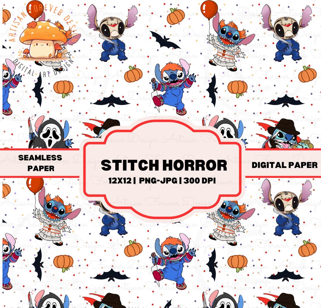 Horror Stitching Vector Stitch Horror Digital Papers 300 DPI Seamless Patterns for Scrapbook ...