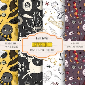 Harry Potter Digital Paper Pack: Wizard School DIY (Digital Download)