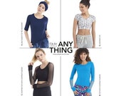 Simplicity 8423 Womens Athleisure Tops Knit Tops with Variations Up For Anything Sewing Pattern Size XXS - XXL Uncut FF