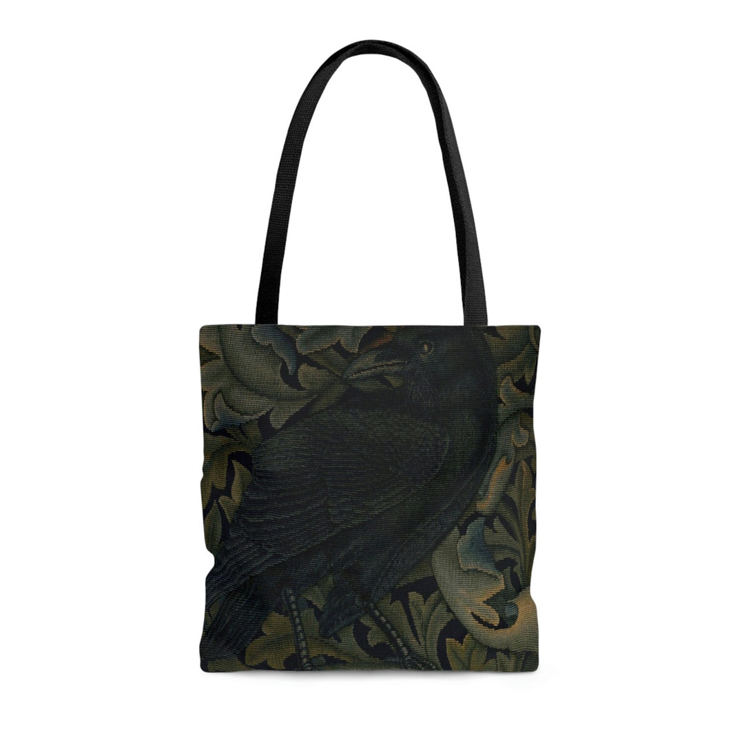 William Morris Raven Tote Bag, Vintage Look Project Carry All ...