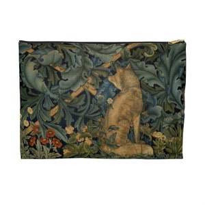 Borsa per progetti punto croce William Morris Forest Fox Vintage Look, custodia da viaggio per ricamo, borsa per progetti punto croce, astuccio per forniture per ricamo
