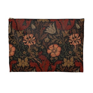 Sac à projet automne William Morris au look vintage, sac de transport au point de croix, étui de voyage pour travaux d&#39;aiguille, sac de projet au point de croix, pochette pour travaux d&#39;aiguille