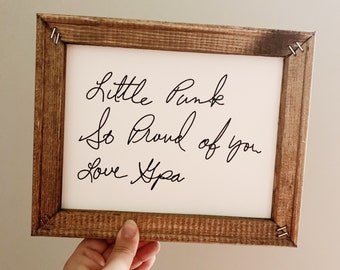 Custom Handwriting Sign | 8x10 Canvas