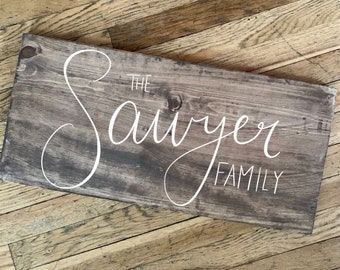 Family Sign | Custom Stained Wood