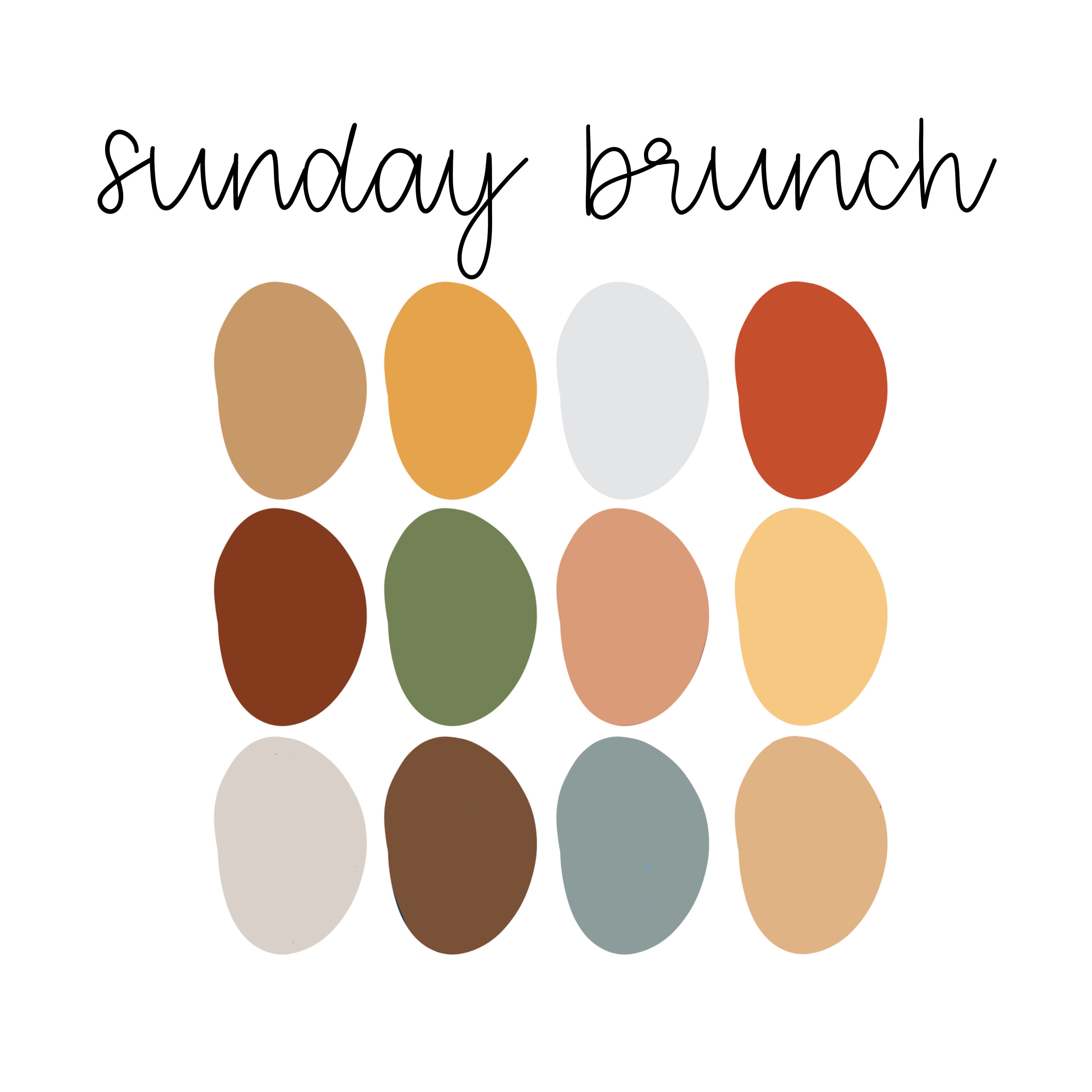 Sunday Brunch 30 Colors Procreate Color Palette or IG Etsy UK