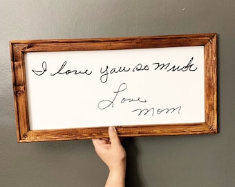 Custom Handwriting Sign | Canvas