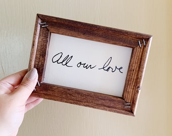 Custom Handwriting Sign | Mini Canvas