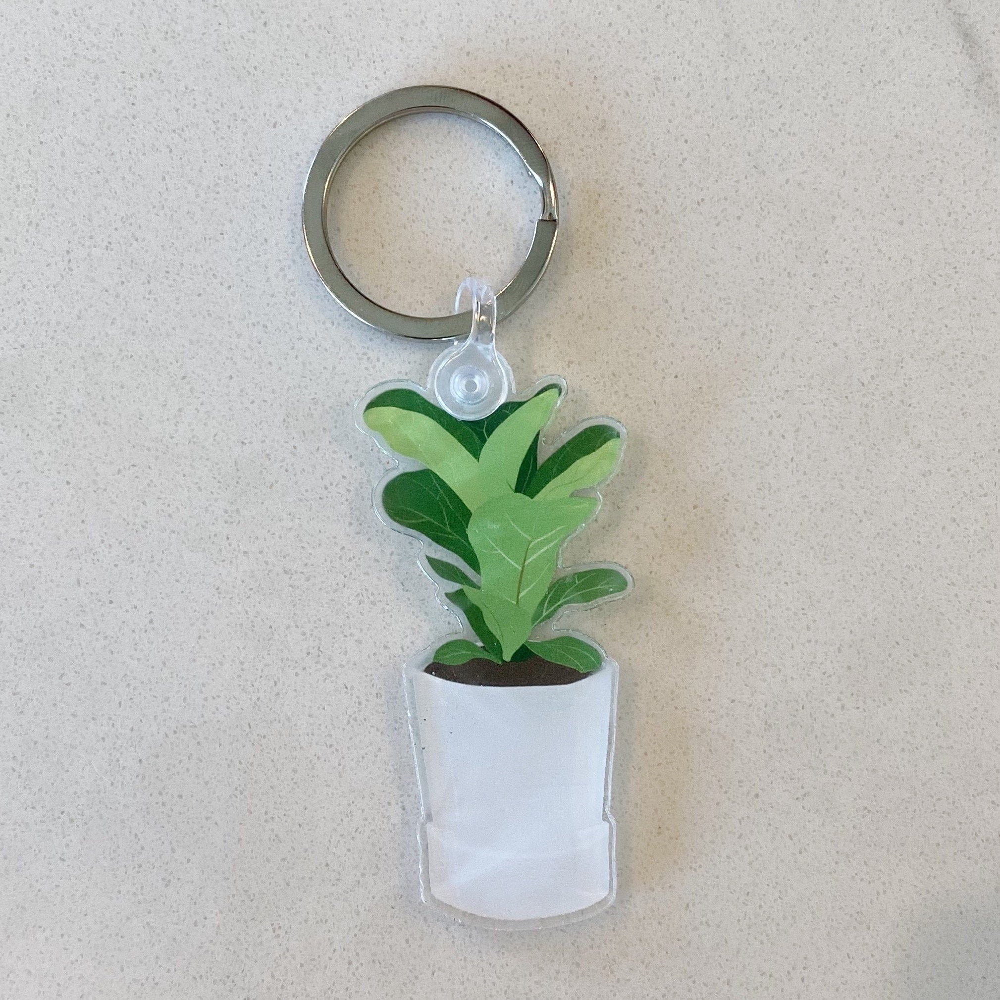 Dwarf Fiddle Leaf Fig | Keychain - Etsy