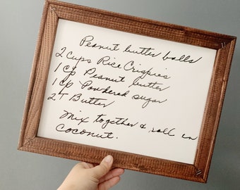 Handwriting Custom Recipe | Canvas