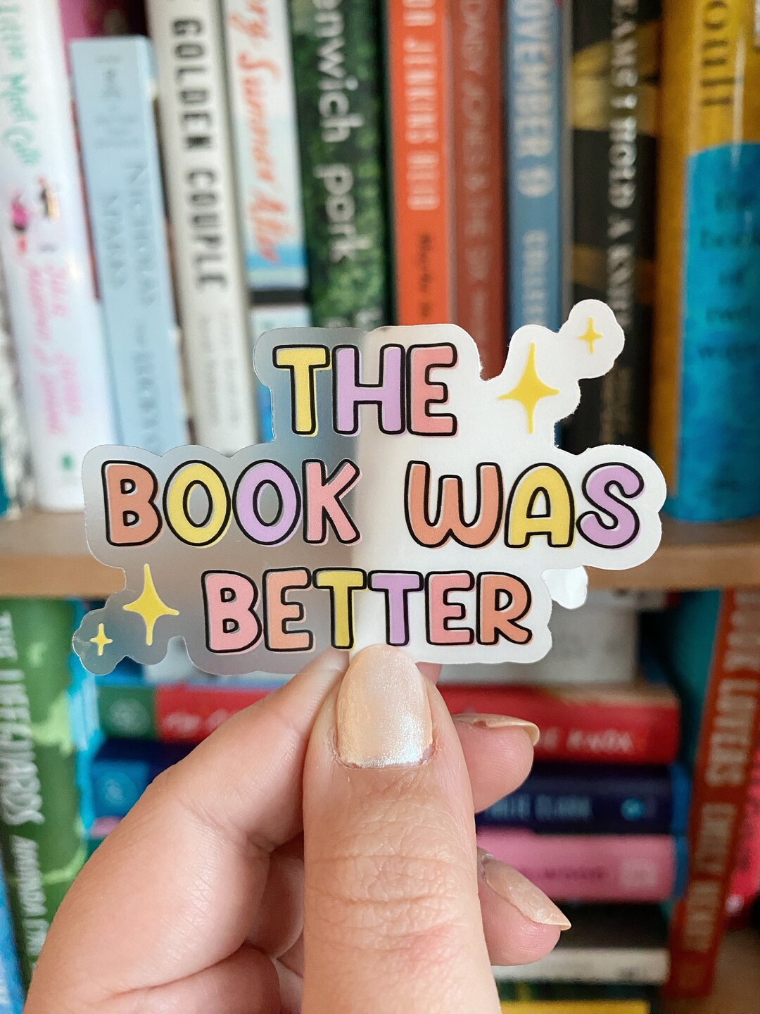 The Book Was Better | CLEAR Sticker - Etsy