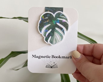 Variegated Monstera Leaf | Magnetic Bookmark