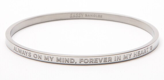 Always On My Mind Forever In My Heart Silver Etsy