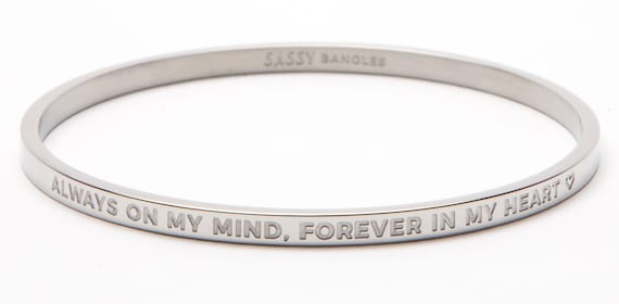 Always On My Mind Forever In My Heart Silver Etsy Always On My Mind Forever In My Heart Silver Etsy