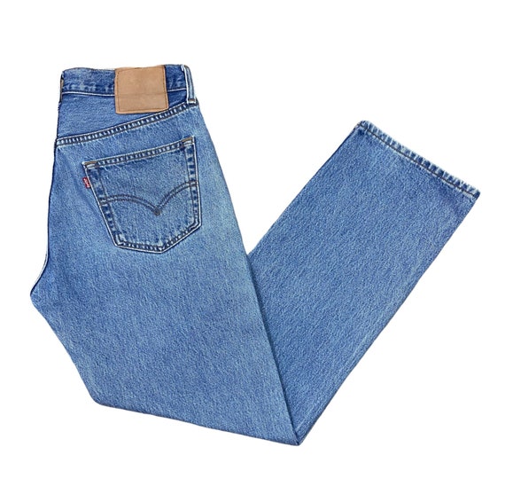 Levis 501 Jeans 90s Light Blue Washed Straight Wid