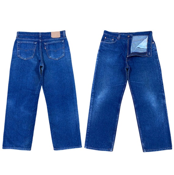 Levis 510 Jeans 90s Dark Blue Straight Wide Leg Je