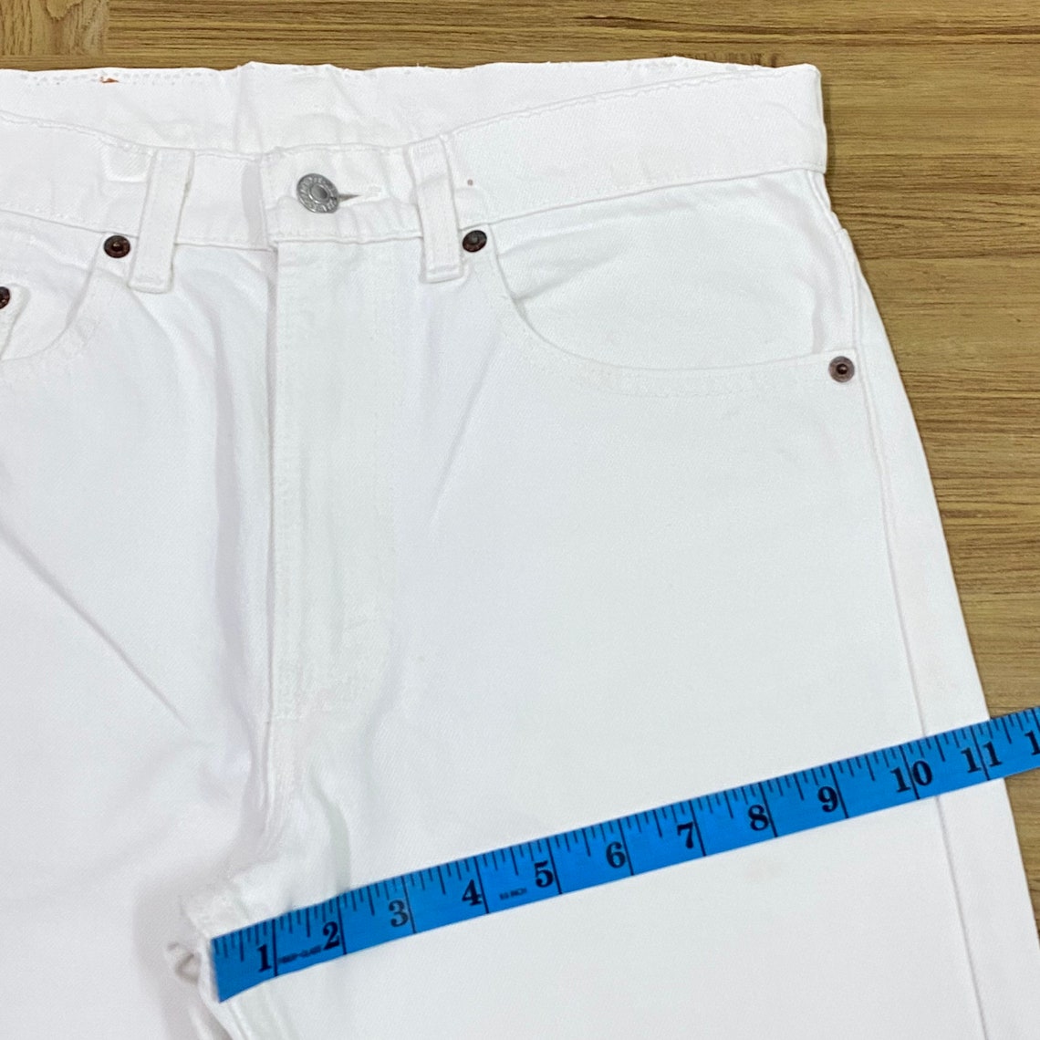 levi's men's 505 white jeans