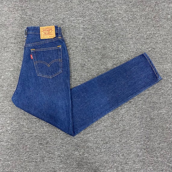 sprogfærdighed produktion automat Levis 606 Jeans 90s Dark Blue Washed Tappered Leg Jeans Women - Etsy