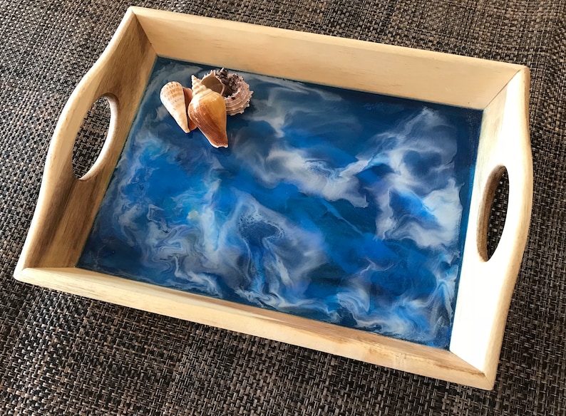 Resin Art Tray Decorative Tray Functional Art Art Serving Etsy