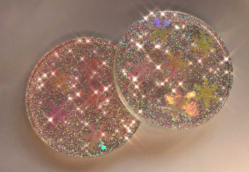 Coaster Paper Weight Resin Coaster Set Petri Dish Christmas Coaster