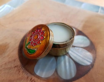 Natural Solid Perfume In Enamel Tin - Various Fragrances