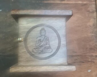 Wooden Large Beautifully Crafted Buddha Oil Burner